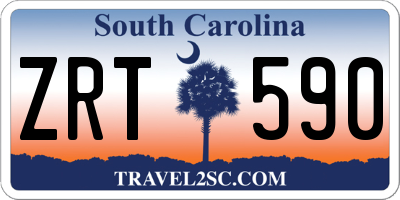SC license plate ZRT590