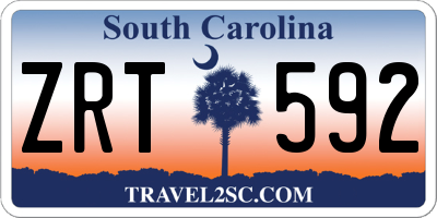 SC license plate ZRT592