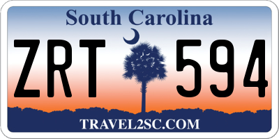 SC license plate ZRT594