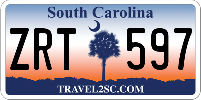 SC license plate ZRT597