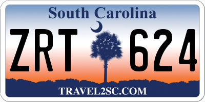 SC license plate ZRT624