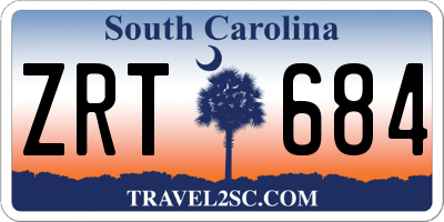 SC license plate ZRT684