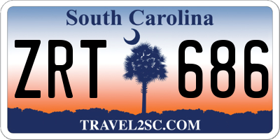 SC license plate ZRT686