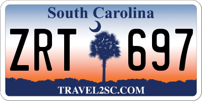 SC license plate ZRT697