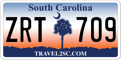 SC license plate ZRT709