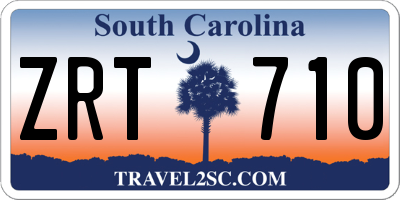 SC license plate ZRT710