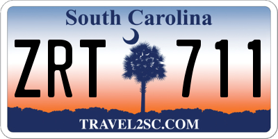 SC license plate ZRT711