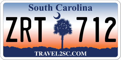 SC license plate ZRT712