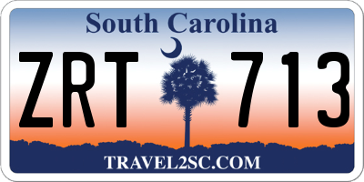 SC license plate ZRT713