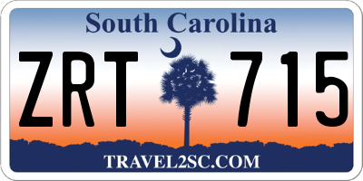 SC license plate ZRT715