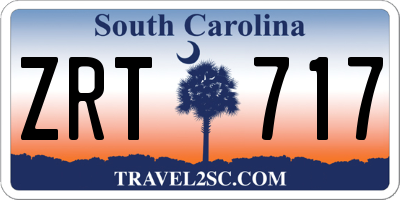 SC license plate ZRT717