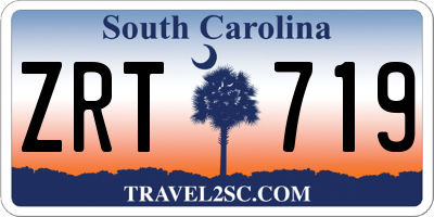 SC license plate ZRT719