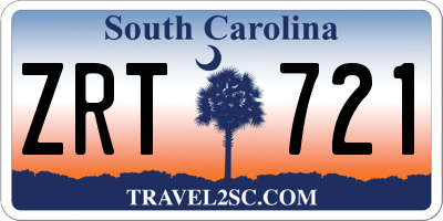 SC license plate ZRT721