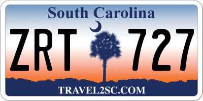 SC license plate ZRT727