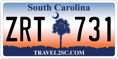 SC license plate ZRT731