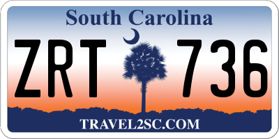 SC license plate ZRT736