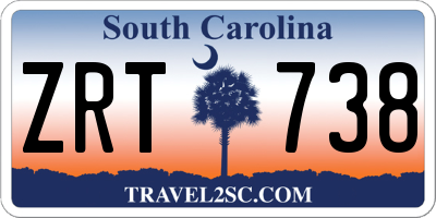 SC license plate ZRT738