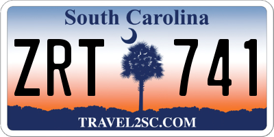 SC license plate ZRT741