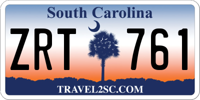 SC license plate ZRT761