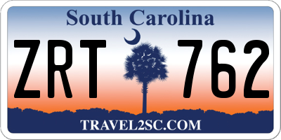 SC license plate ZRT762