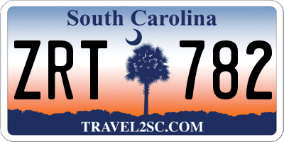 SC license plate ZRT782