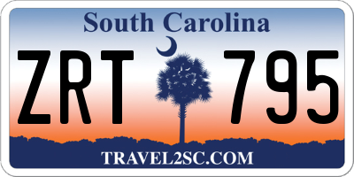 SC license plate ZRT795