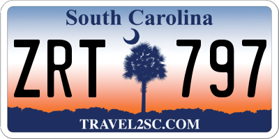 SC license plate ZRT797