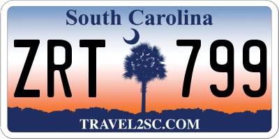 SC license plate ZRT799