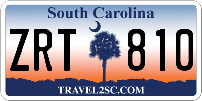 SC license plate ZRT810