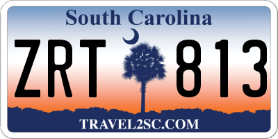 SC license plate ZRT813