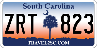 SC license plate ZRT823