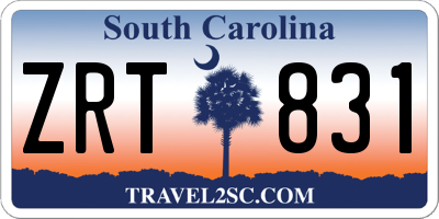 SC license plate ZRT831