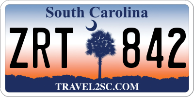 SC license plate ZRT842