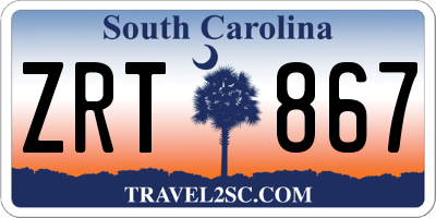 SC license plate ZRT867