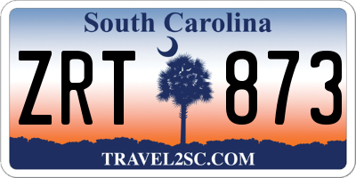 SC license plate ZRT873