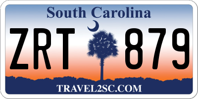 SC license plate ZRT879