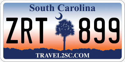 SC license plate ZRT899