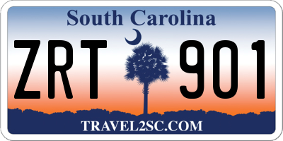 SC license plate ZRT901