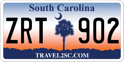 SC license plate ZRT902