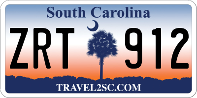 SC license plate ZRT912