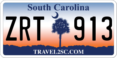 SC license plate ZRT913