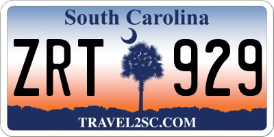 SC license plate ZRT929