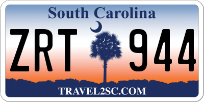 SC license plate ZRT944