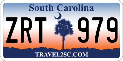SC license plate ZRT979