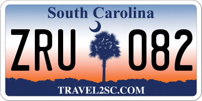 SC license plate ZRU082