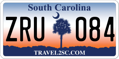 SC license plate ZRU084