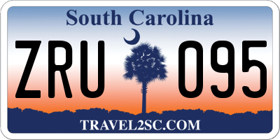 SC license plate ZRU095