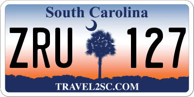SC license plate ZRU127