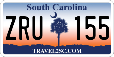 SC license plate ZRU155
