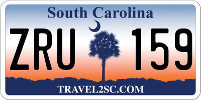 SC license plate ZRU159